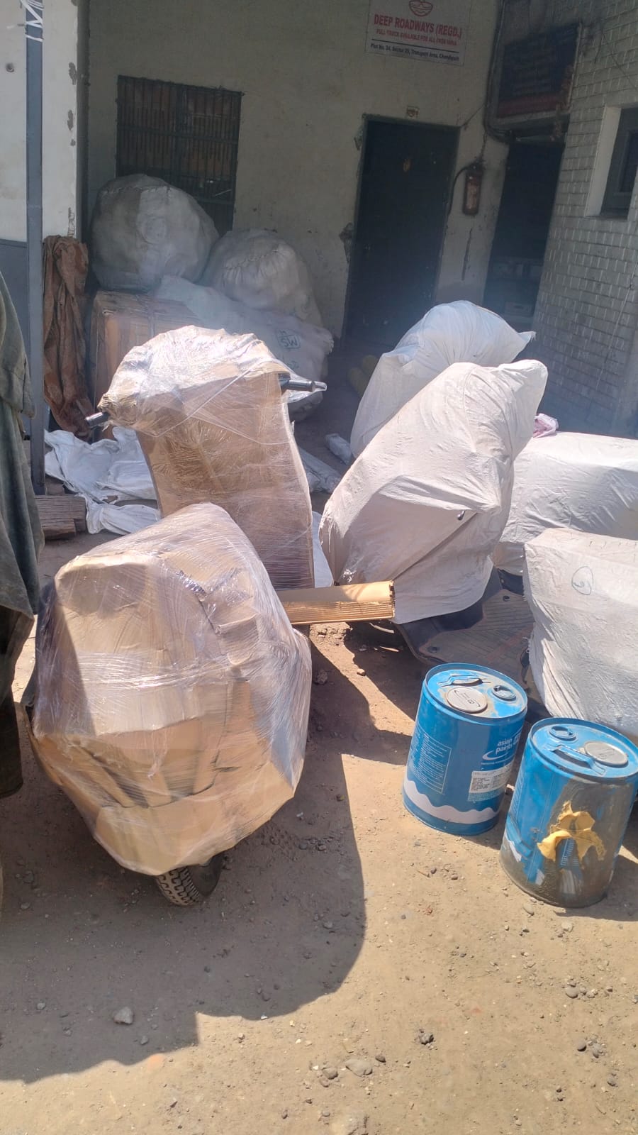Protected household goods prepared for moving
